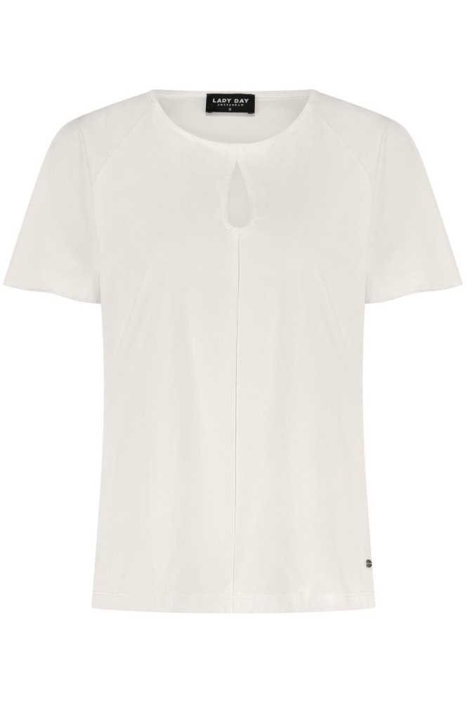 ZOEY T SHIRT L24 375 2519 OFF WHITE